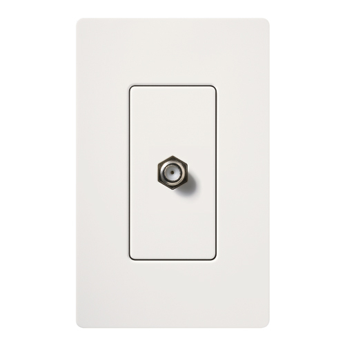 SC-CJ-SW Claro Coaxial Cable Jack, Fits Decorator-Style Wall Plates, Snow