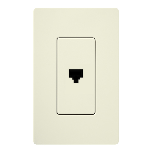 SC-PJ-BI Claro Telephone Jack, Fits Decorator-Style Wall Plates, Biscuit