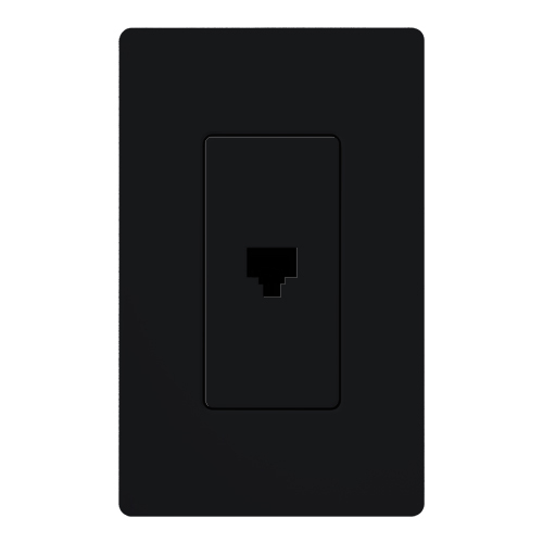 SC-PJ-MN Claro Telephone Jack, Fits Decorator-Style Wall Plates, Midnight