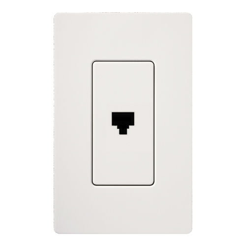 SC-PJ-SW Claro Telephone Jack, Fits Decorator-Style Wall Plates, Snow