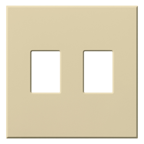 VWP-2-IV Architectural Wall Plate for Nova T Dimmers and Switches, 2 Gang, Matte, Ivory