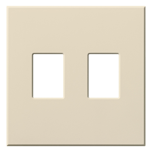 VWP-2-LA Architectural Wall Plate for Nova T Dimmers and Switches, 2 Gang, Matte, Light Almond