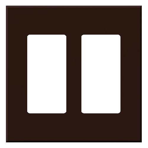VWP-2R-BR Architectural Wall Plate for Accessories, 2 Gang, Matte, BR, Brown