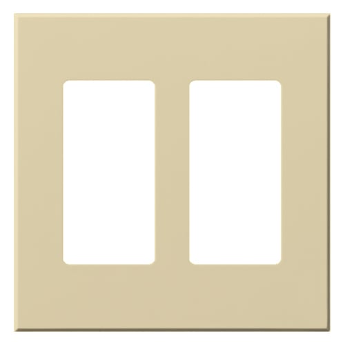 VWP-2R-IV Architectural Wall Plate for Accessories, 2 Gang, Matte, Ivory