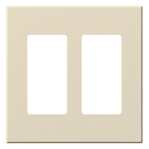 VWP-2R-LA Architectural Wall Plate for Accessories, 2 Gang, Matte, Light Almond