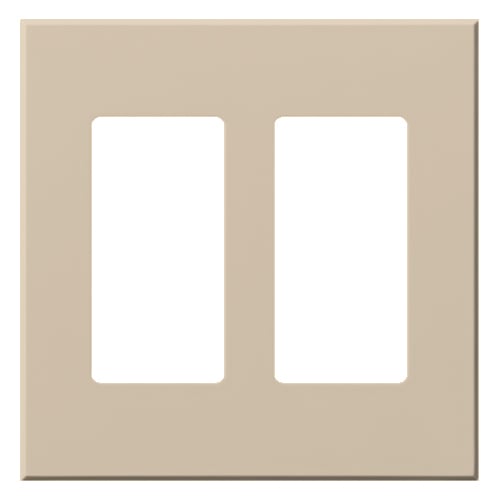 VWP-2R-TP Architectural Wall Plate for Accessories, 2 Gang, Matte, Taupe