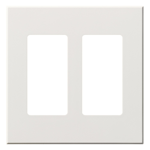 VWP-2R-WH Architectural Wall Plate for Accessories, 2 Gang, Matte, White