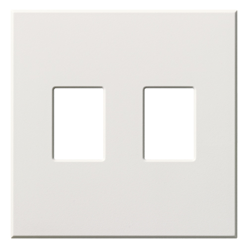 VWP-2-WH Architectural Wall Plate for Nova T Dimmers and Switches, 2 Gang, Matte, White