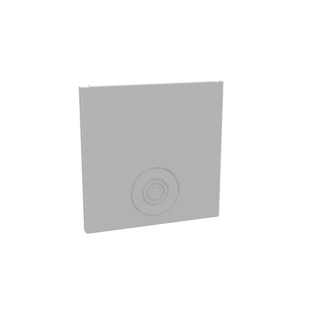 Wireway End Type 1 10x10 Screw Cover ANSI 61 Gray Steel Knockouts