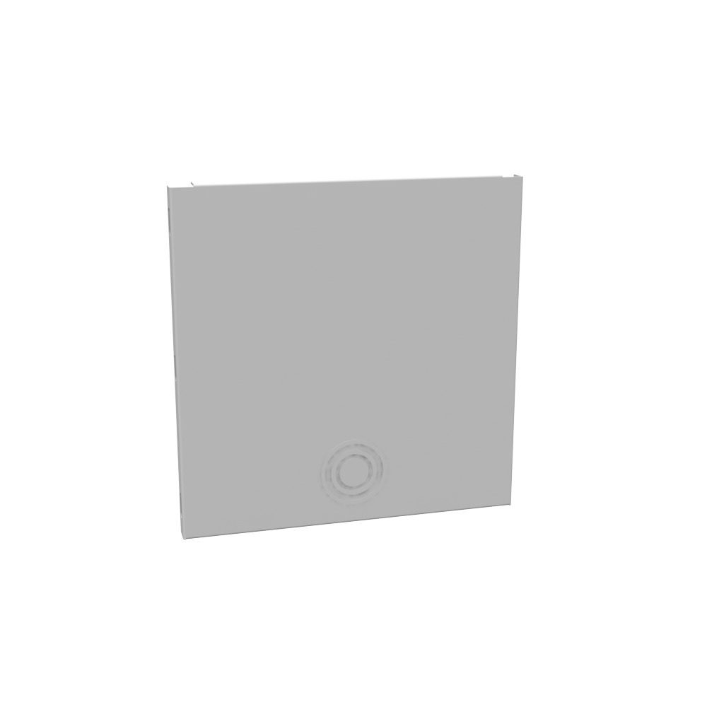 Wireway Universal End Type 1 10x10 Screw Cover ANSI 61 Gray Steel Knockouts