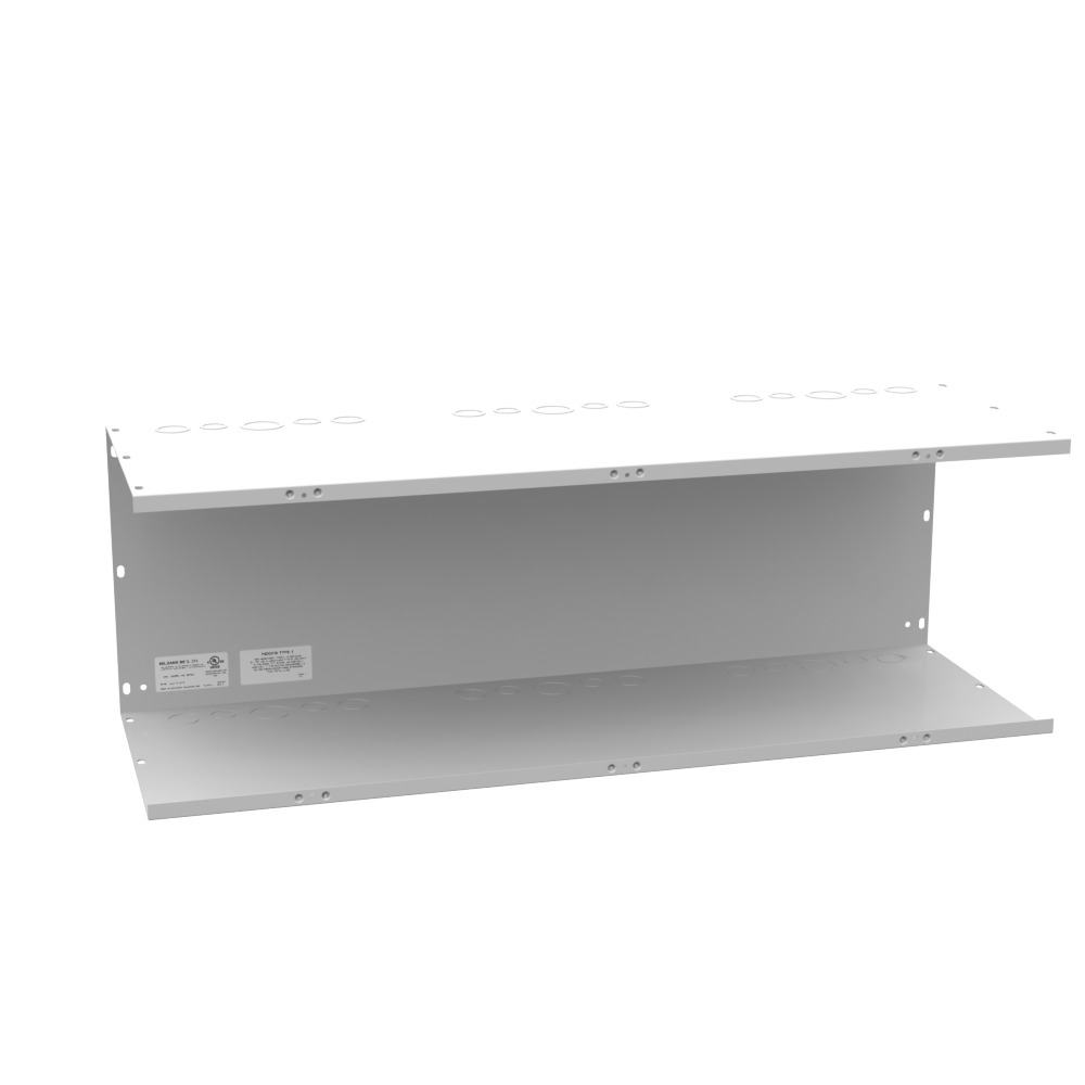 12x36x12 Screw Cover Wireway Type 1 UL Listed Steel Knockouts ANSI 61 Gray