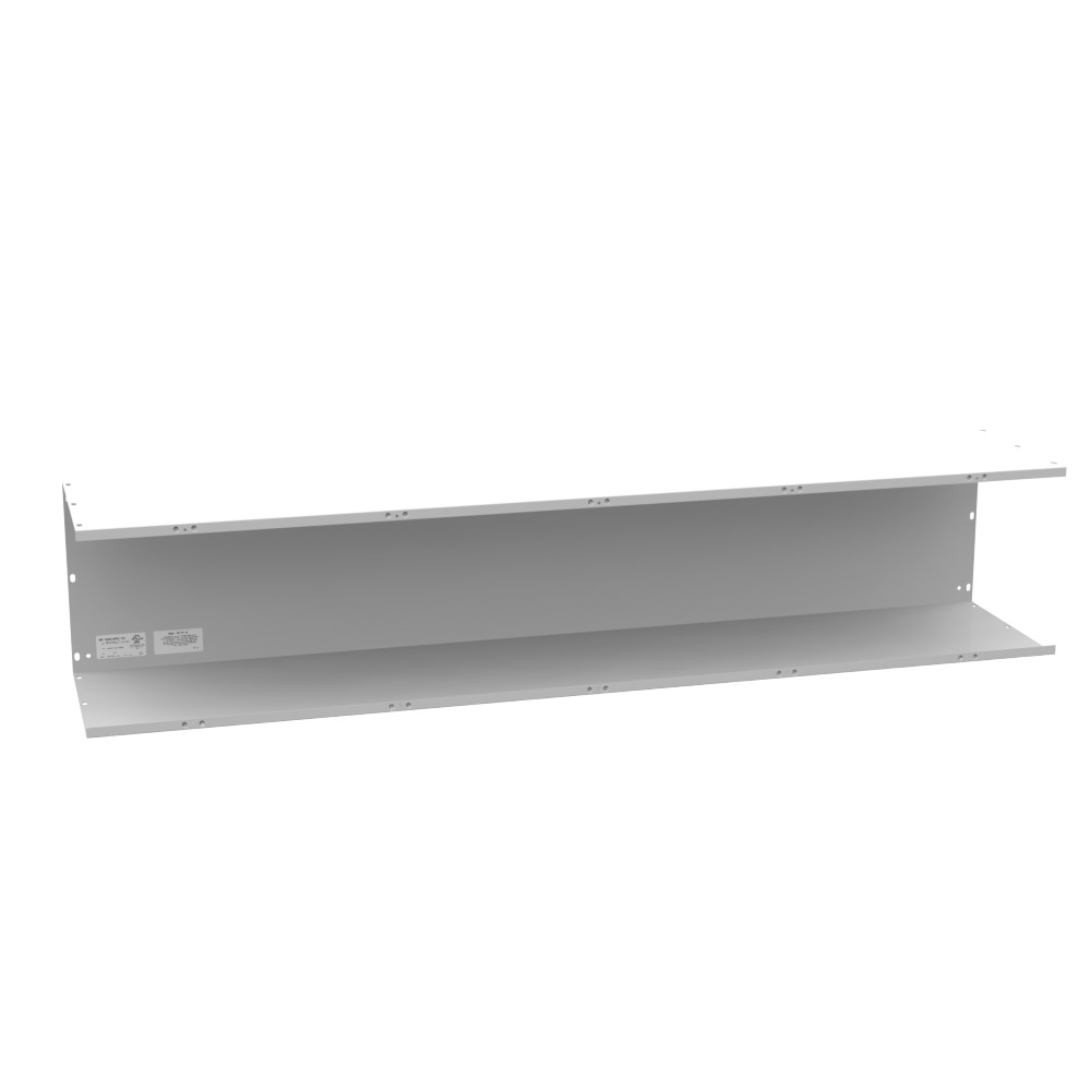 12x72x12 Screw Cover Wireway Type 1 UL Listed Steel No Knockouts ANSI 61 Gray