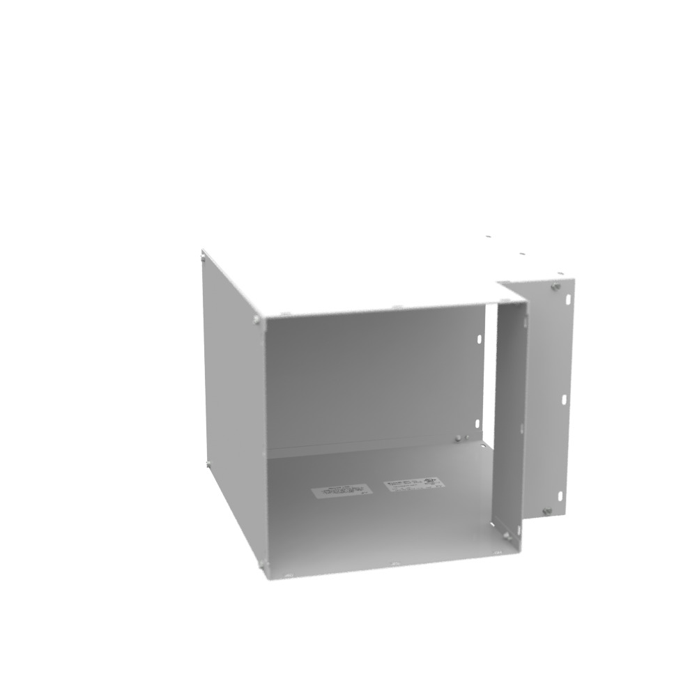 16x12x16 Wireway Elbow 90 Corners ANSI 61 Gray Steel