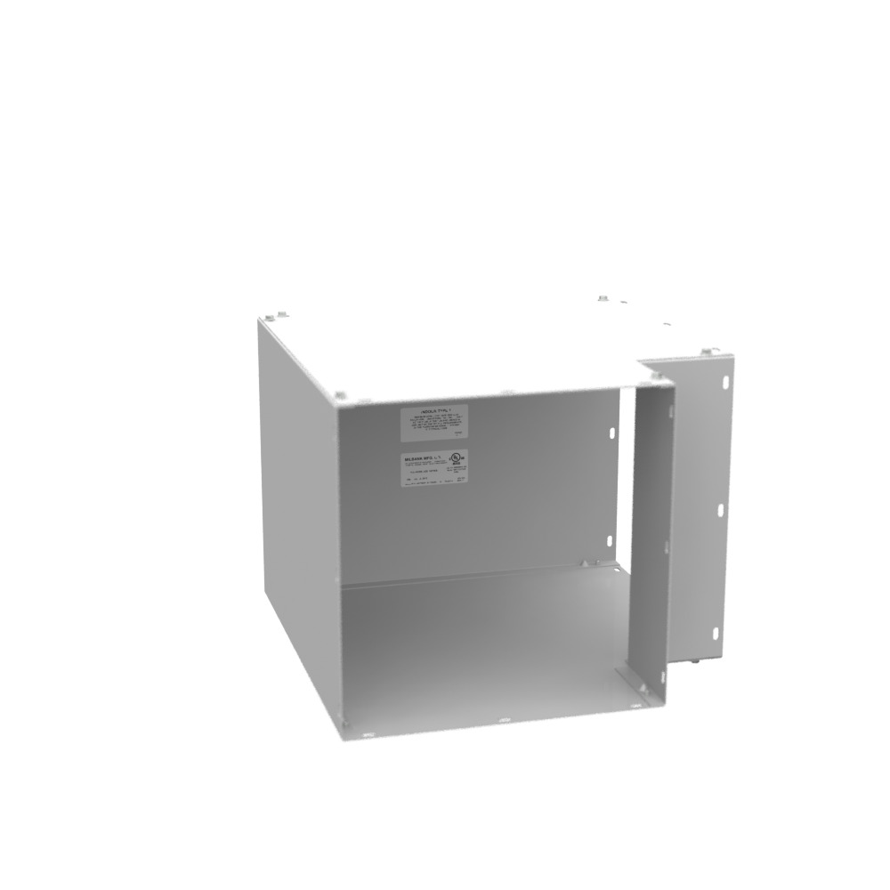 16x11.875x16 Wireway Elbow 90 Side Wall Access ANSI 61 Gray Steel