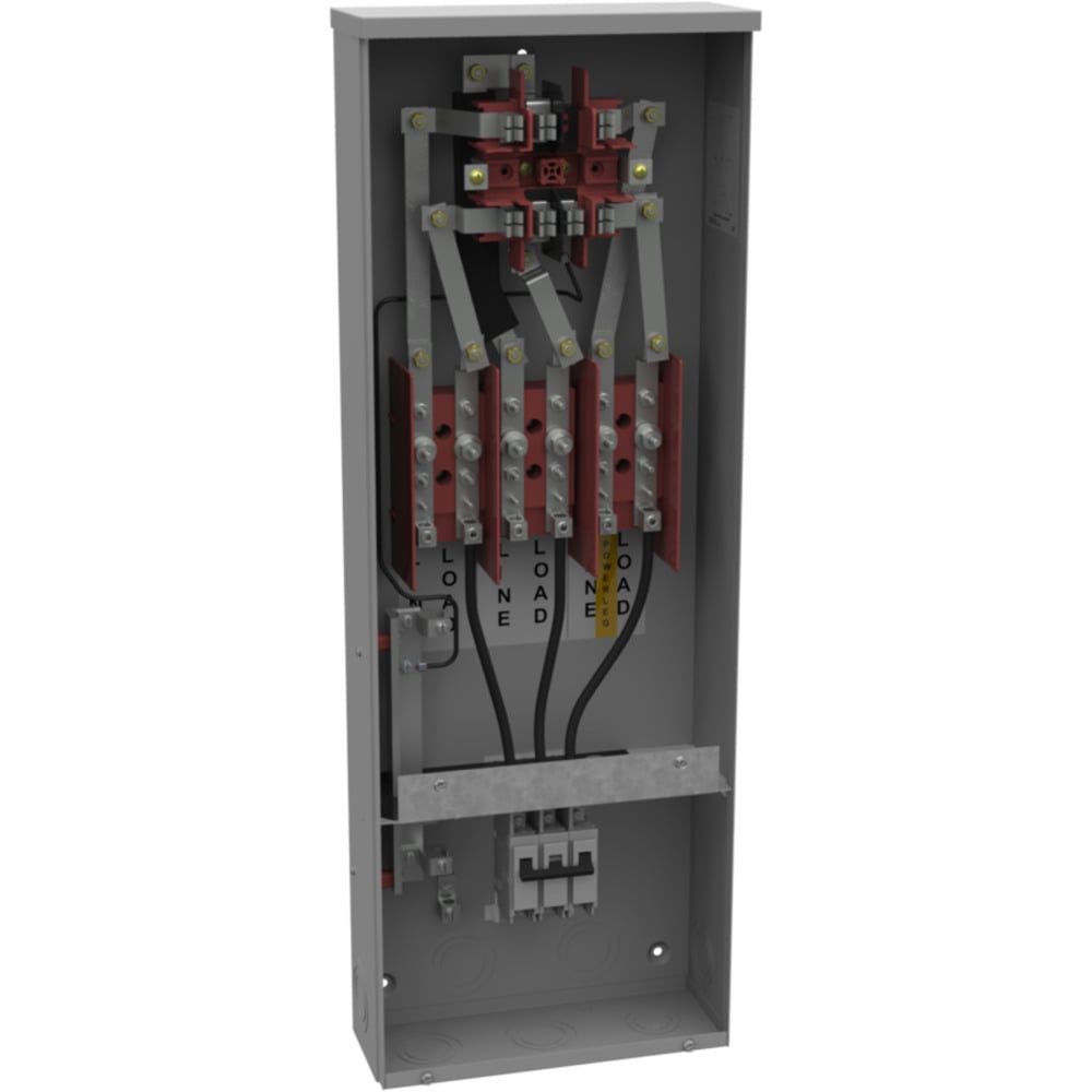 217MTB/22 7 Term, Ringed, 2 Small Closing Plate, Link Bypass, 1-100 Amp, Main Breaker, 22 kAIC