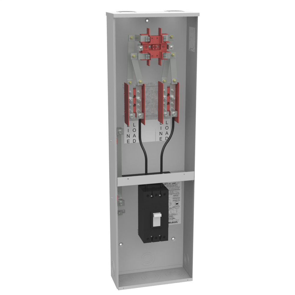 224MTB-48 4 Term, Ringed, 2 Small Closing Plate, Link Bypass, 1-200 Amp, Main Breaker, 480V