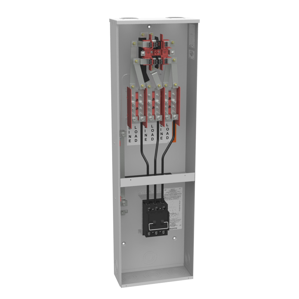 227MTB-P48 7 Term, Ringed, 2 Small Closing Plate, Link Bypass, 1-200 Amp, Main Pullout, 480V