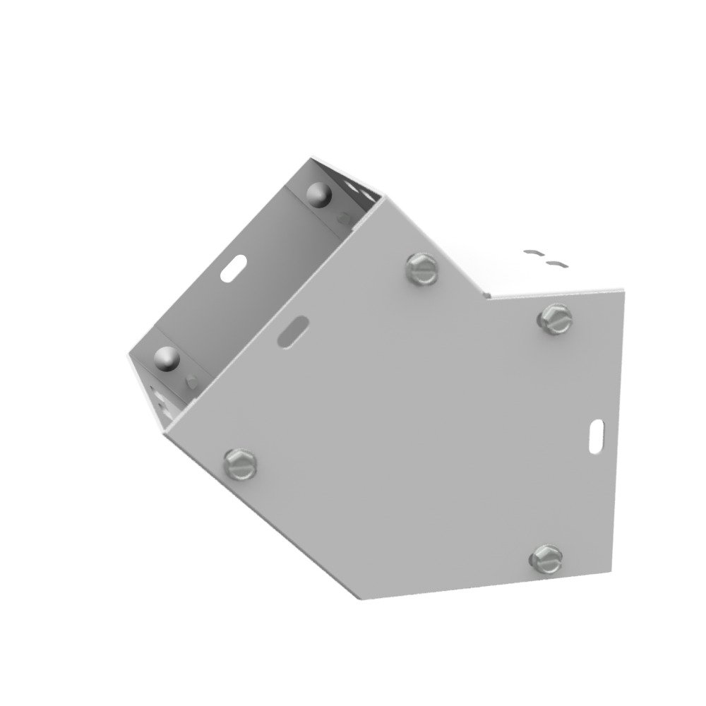 6.187x4x5.469 Wireway Elbow 45 Side Wall Access ANSI 61 Gray Steel