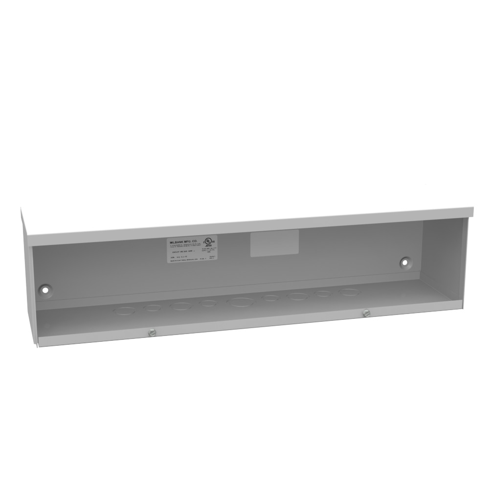 6x24x6 Screw Cover Wireway Type 3R UL Listed Steel Knockouts ANSI 61 Gray Quad D Knockout for Lock
