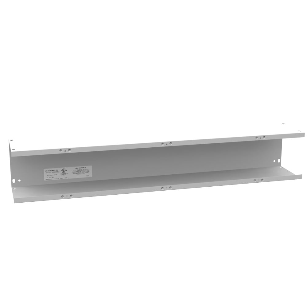 6x36x6 Screw Cover Wireway Type 1 UL Listed Steel No Knockouts ANSI 61 Gray