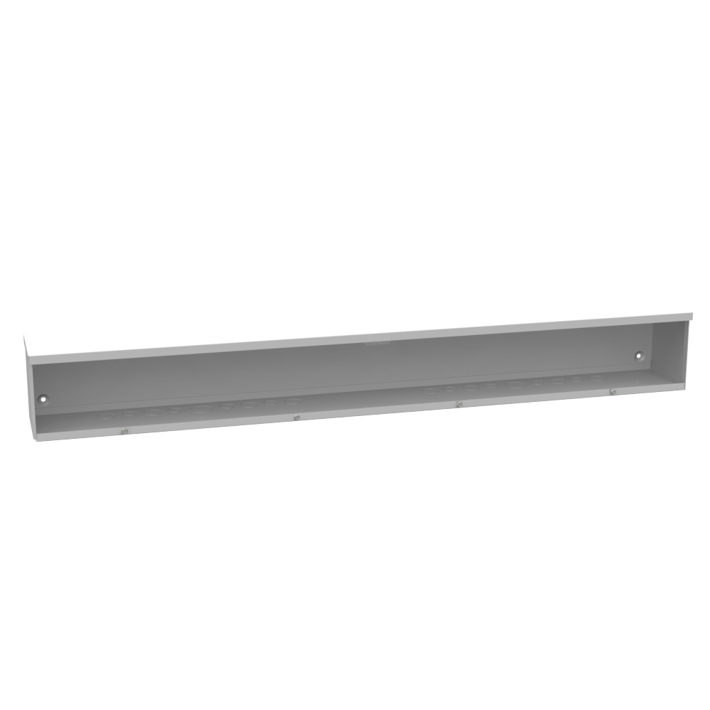 6x48x6 Screw Cover Wireway Type 3R UL Listed Steel Knockouts ANSI 61 Gray Quad D Knockout for Lock