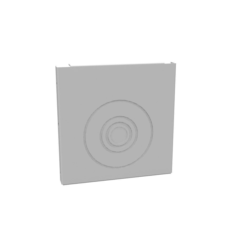 66GE Wireway End With Knockouts, 6 x 6 in, For Use With GSC1 and GHC1 Wireway, Steel, Gray