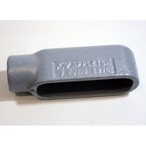 E17 Unilets Type E Conduit Outlet Body, 1/2 in Hub, Form 7, 4 cu-in, Grayloy Iron, Triple Coated