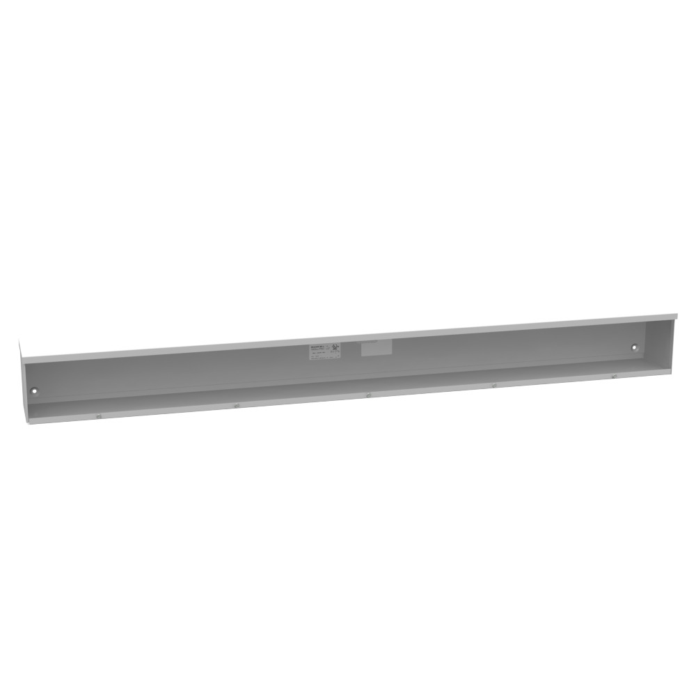 8x96x8 Screw Cover Wireway Type 3R UL Listed Steel No Knockouts ANSI 61 Gray Quad D Knockout for Lock