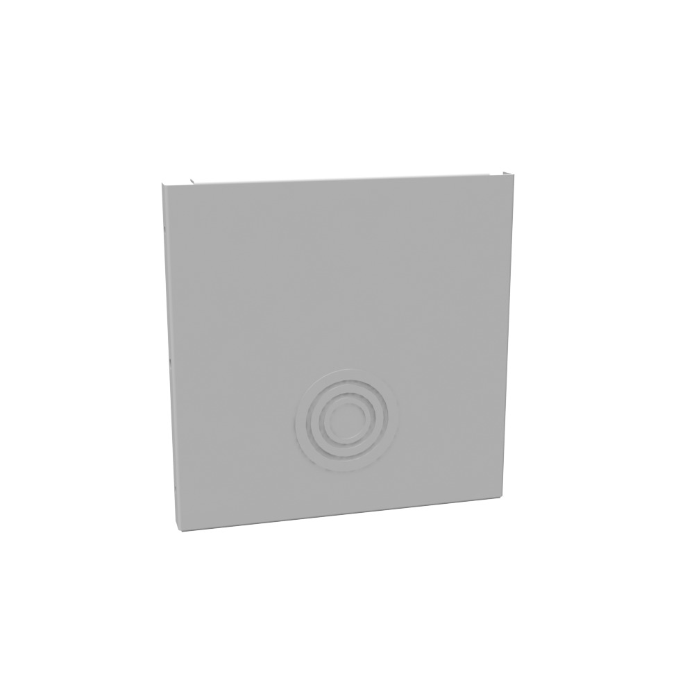 Wireway End Type 1 8x8 Screw Cover ANSI 61 Gray Steel Knockouts