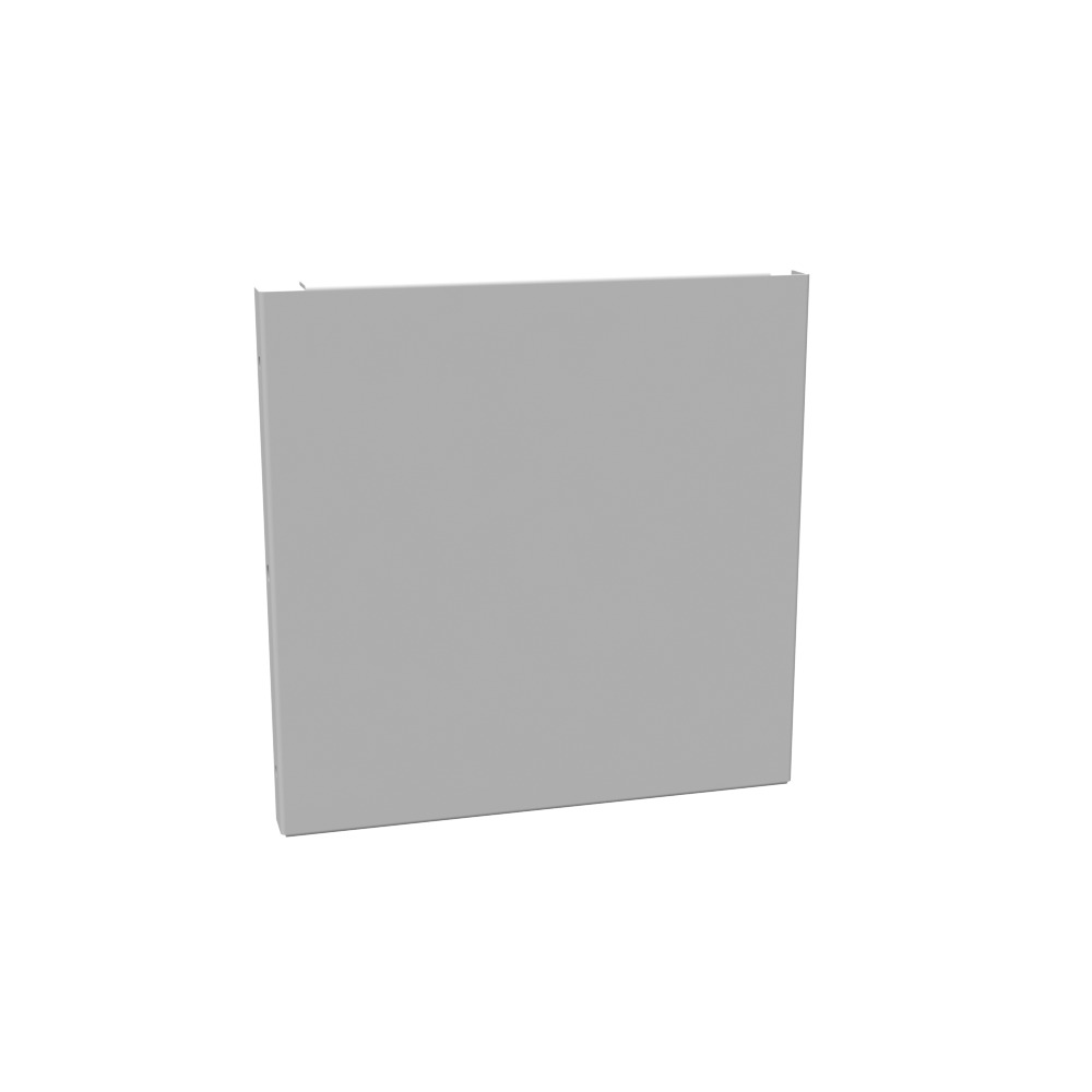 Wireway End Type 1 8x8 Screw Cover ANSI 61 Gray Steel No Knockouts