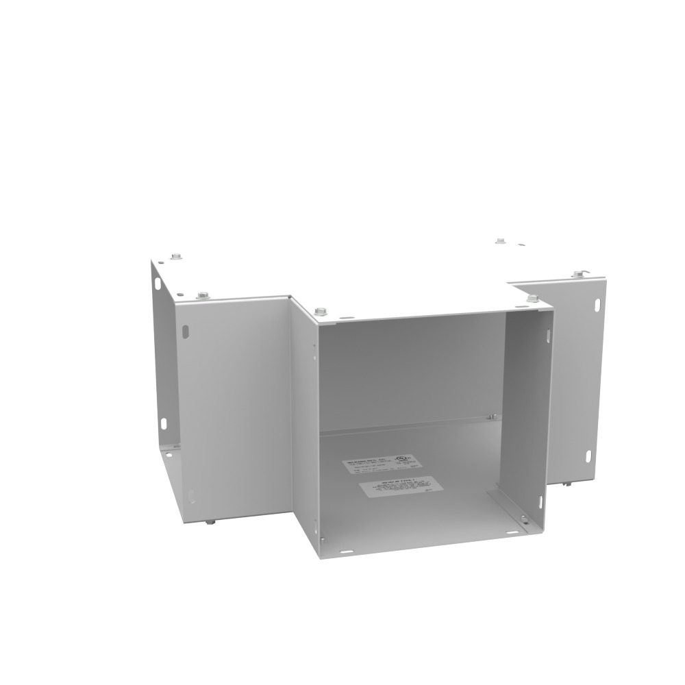 Wireway Tee Type 1 8x8 Screw Cover ANSI 61 Gray Steel