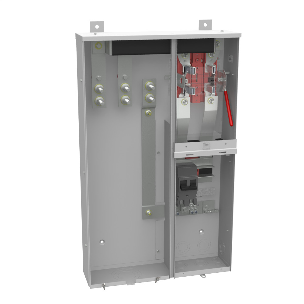 M400-PAR-UG 4 Term, Ringless, Plain Top, 1-200 Amp, Main Breaker