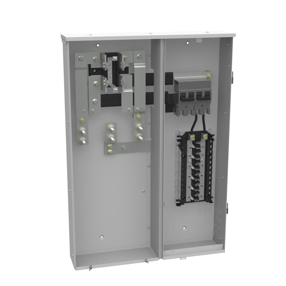 M400-UG-APS-LC 4 Term, Ringed, Plain Top, 1-200 Amp, Main Breaker, 24 Branch Circuit