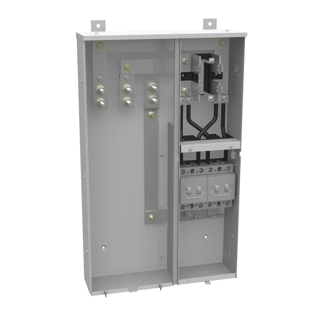 M400-UG-APS-P 4 Term, Ringed, Plain Top, 1-200 Amp, Main Breaker, 4 Branch Circuit, Pullout, Fused