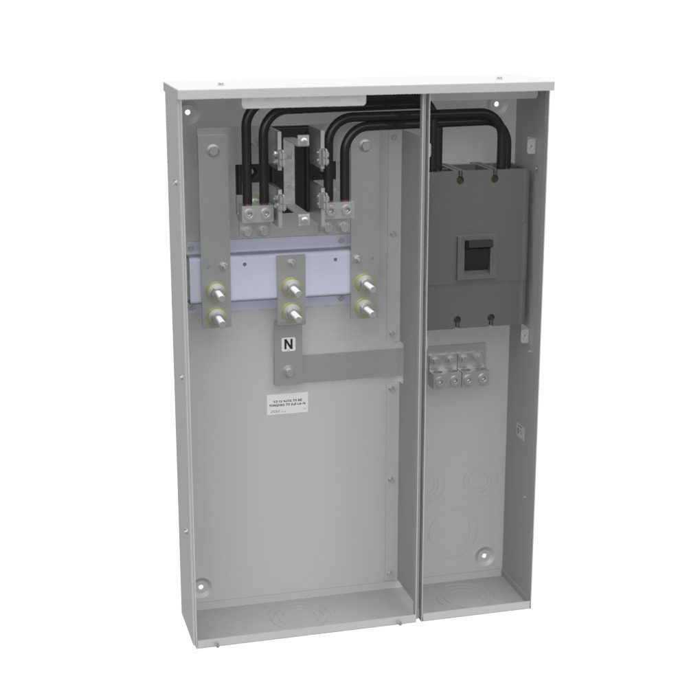 M401-UG 4 Term, Ringed, Plain Top, 1-400 Amp, Main Breaker