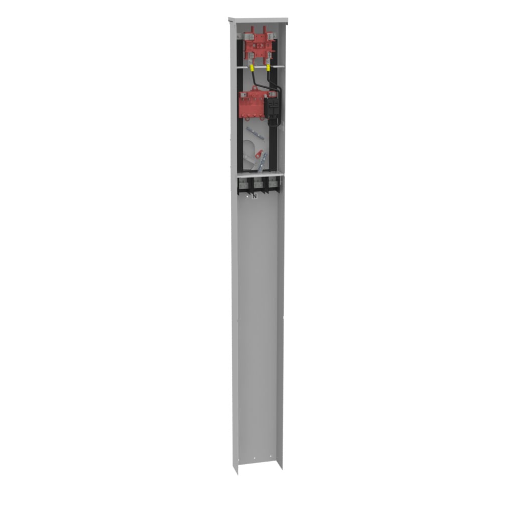 4 TERM RNGTP PLAIN TOP 1-100 AMP MN BRKR SGL PED DIR BURY SERIES WIRED SMALL FRAME BRKR