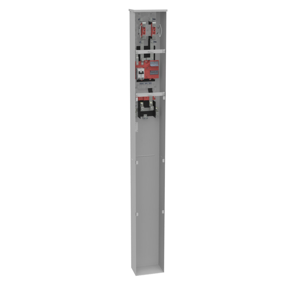 NU8980-O-KK 4 Term, Ringless, PlainTop, Horn Bypass, 1-200 Amp, Main Breaker Provision, Single Pedestal Direct Bury, Pedestal