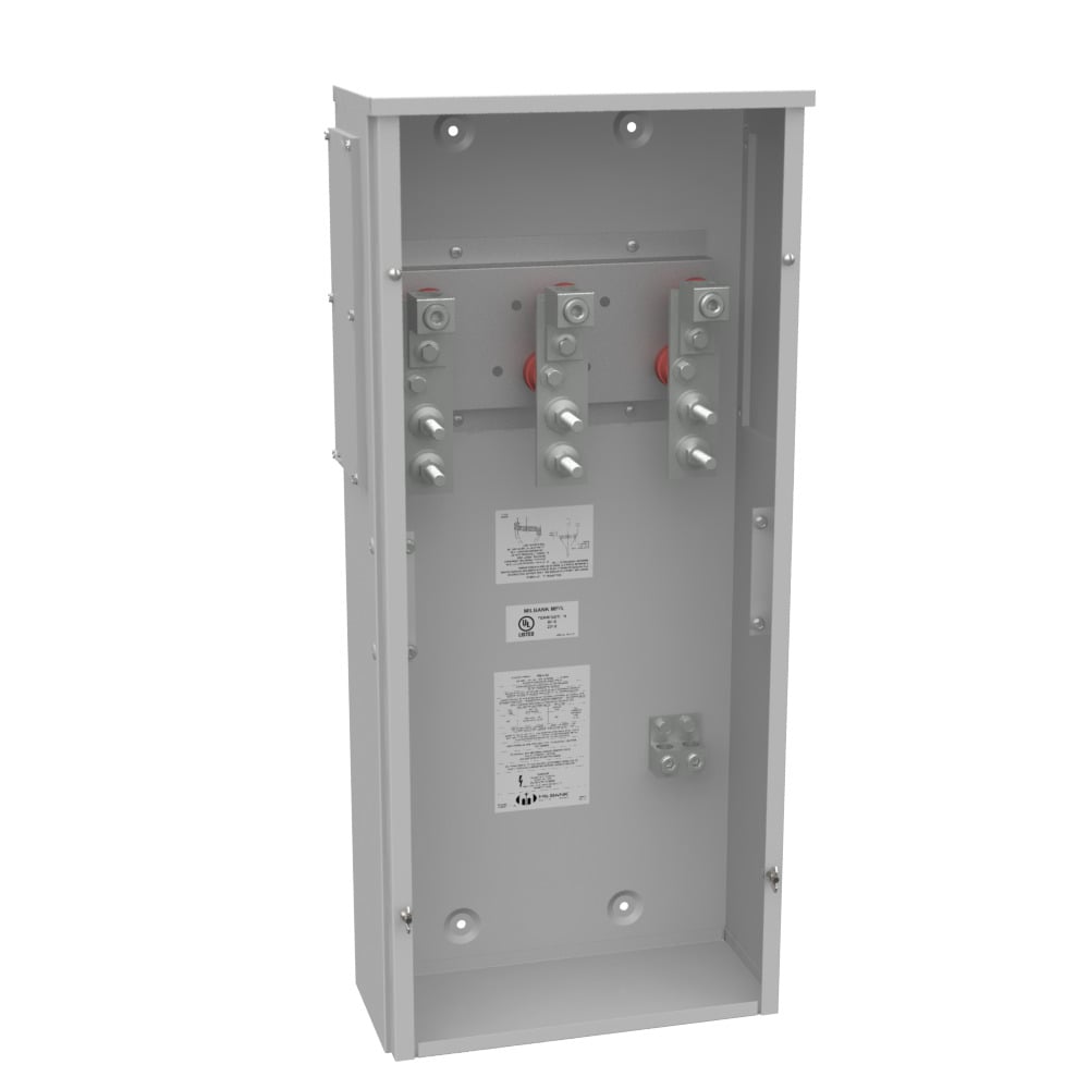 400 AMP 1 PH 600 VOLT 16IN-36IN-7IN PNTD STL LIFT OFF SCR FRONT .5-13 STUDS 1 LUG PER LND - 4-600kcmil 10K AIC