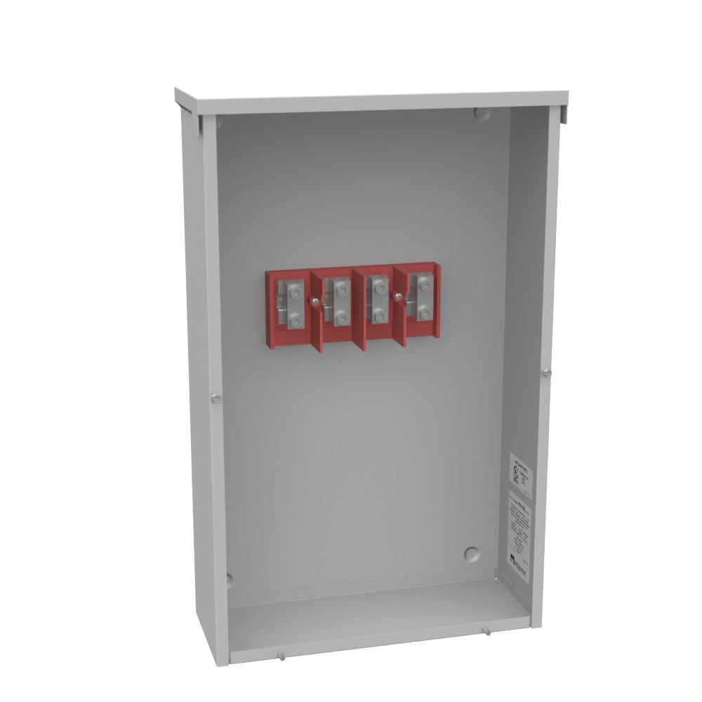 200 AMP 3 PH 600 VOLT 16IN-26IN-6IN PNTD STL LIFT OFF SCR FRONT 1 LUG PER LND - 6-250kcmil 1 LUG PER LND - 6-250kcmil 10K AIC
