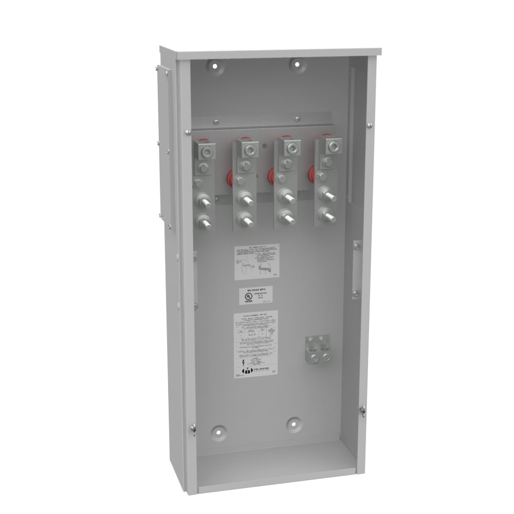 400 AMP 3 PH 600 VOLT 16IN-36IN-7IN PNTD STL LIFT OFF SCR FRONT .5-13 STUDS 1 LUG PER LND - 4-600kcmil 10K AIC