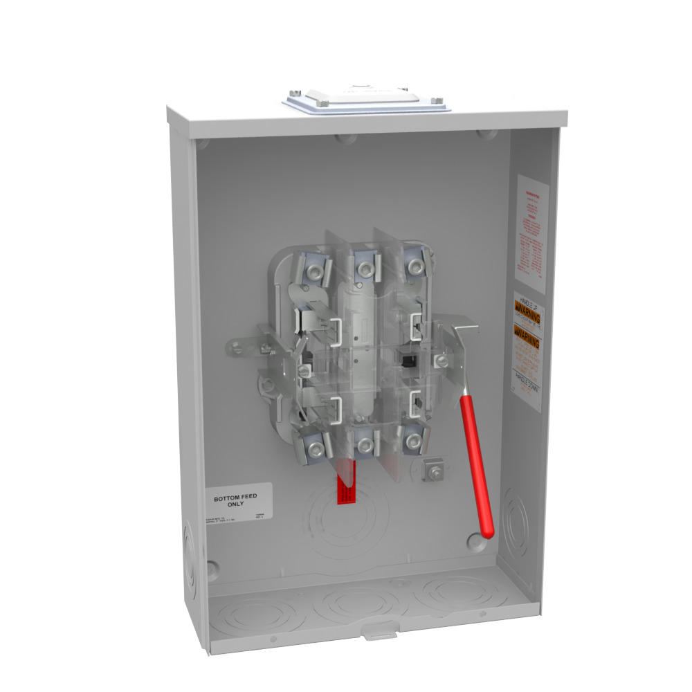 U1211-RXL 4 Term, Ringless, Large Hub Opening Adapter to Small Closing Plate, Lever Bypass