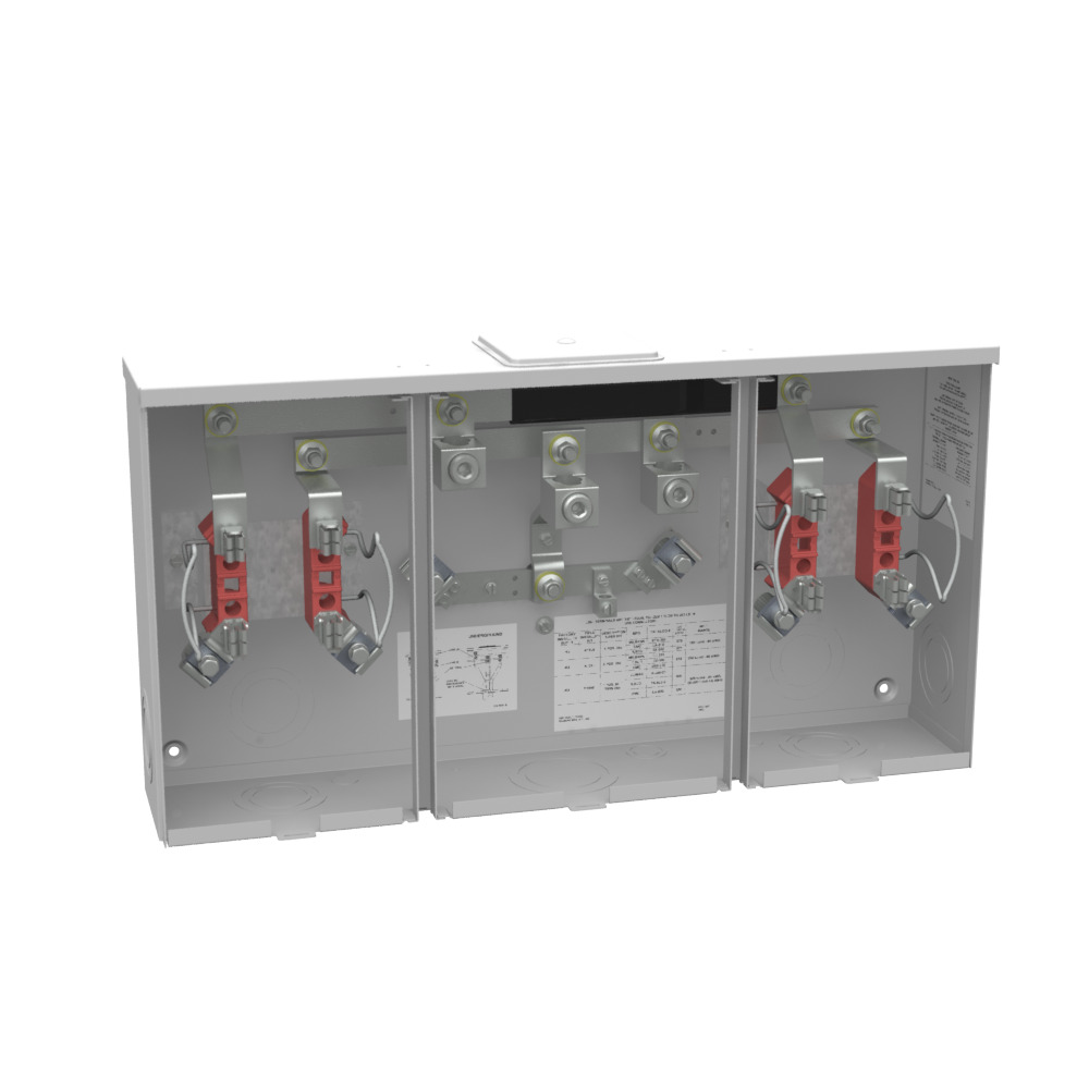 U1252-X-K3 4 Term, Ringless, Large Closing Plate, 2 Position, Single Connector, 4-600 kcmil