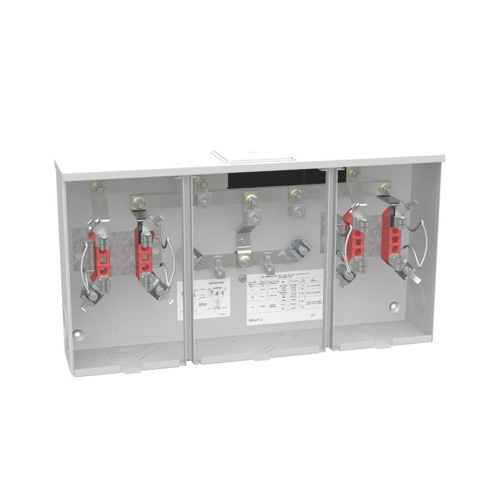 U1252-X-QG-KK-K1 4 Term, Ringless, Large Closing Plate, Quadplex Ground, Horn Bypass, 2 Position, Single Connector, 6-350 kcmil