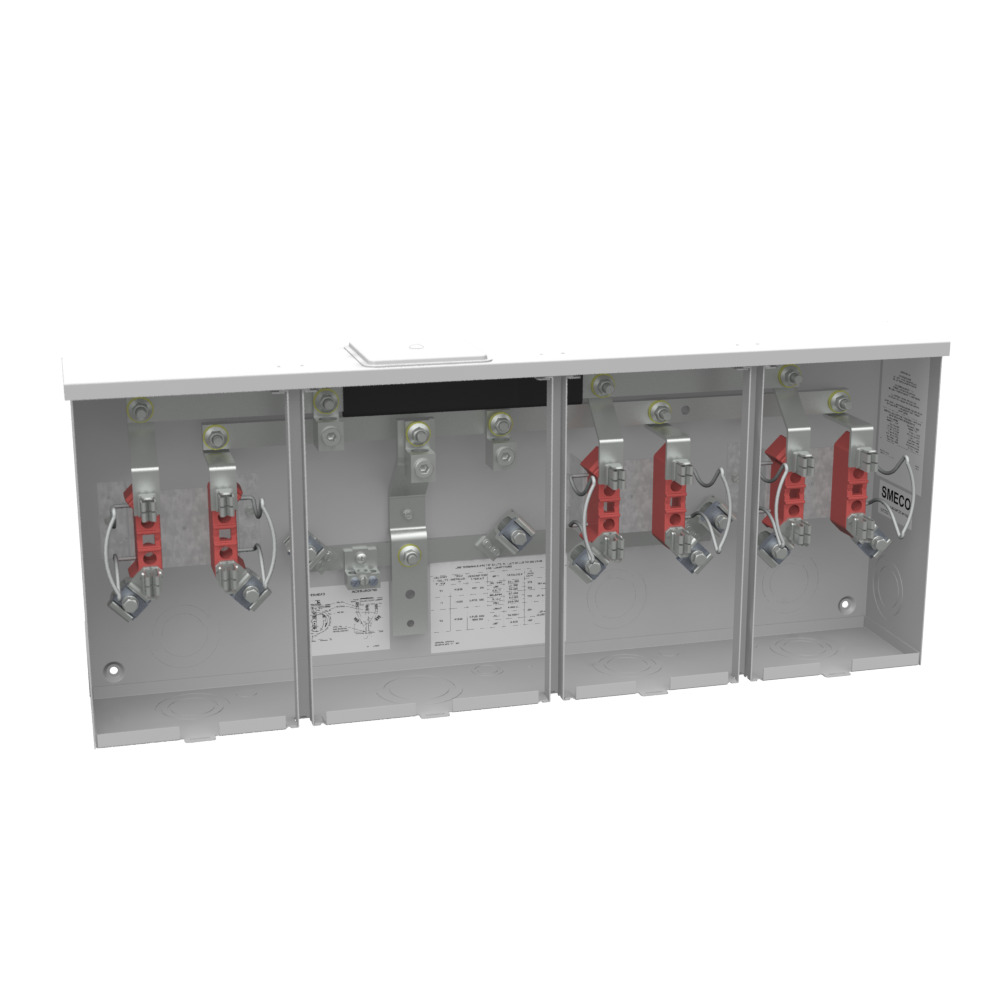 U1253-X-K1 4 Term, Ringless, Large Closing Plate, 3 Position, Single Connector, 6-350 kcmil