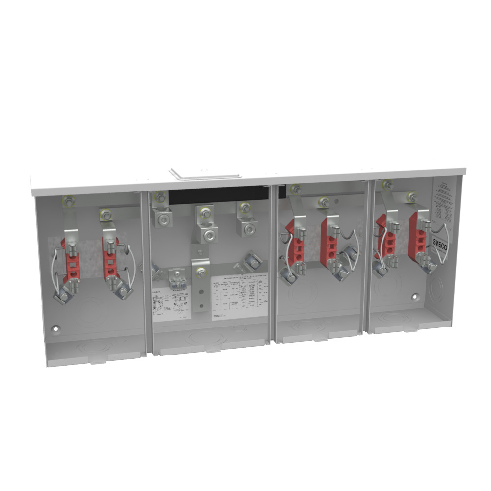 U1253-X-K3 4 Term, Ringless, Large Closing Plate, 3 Position, Single Connector, 4-600 kcmil