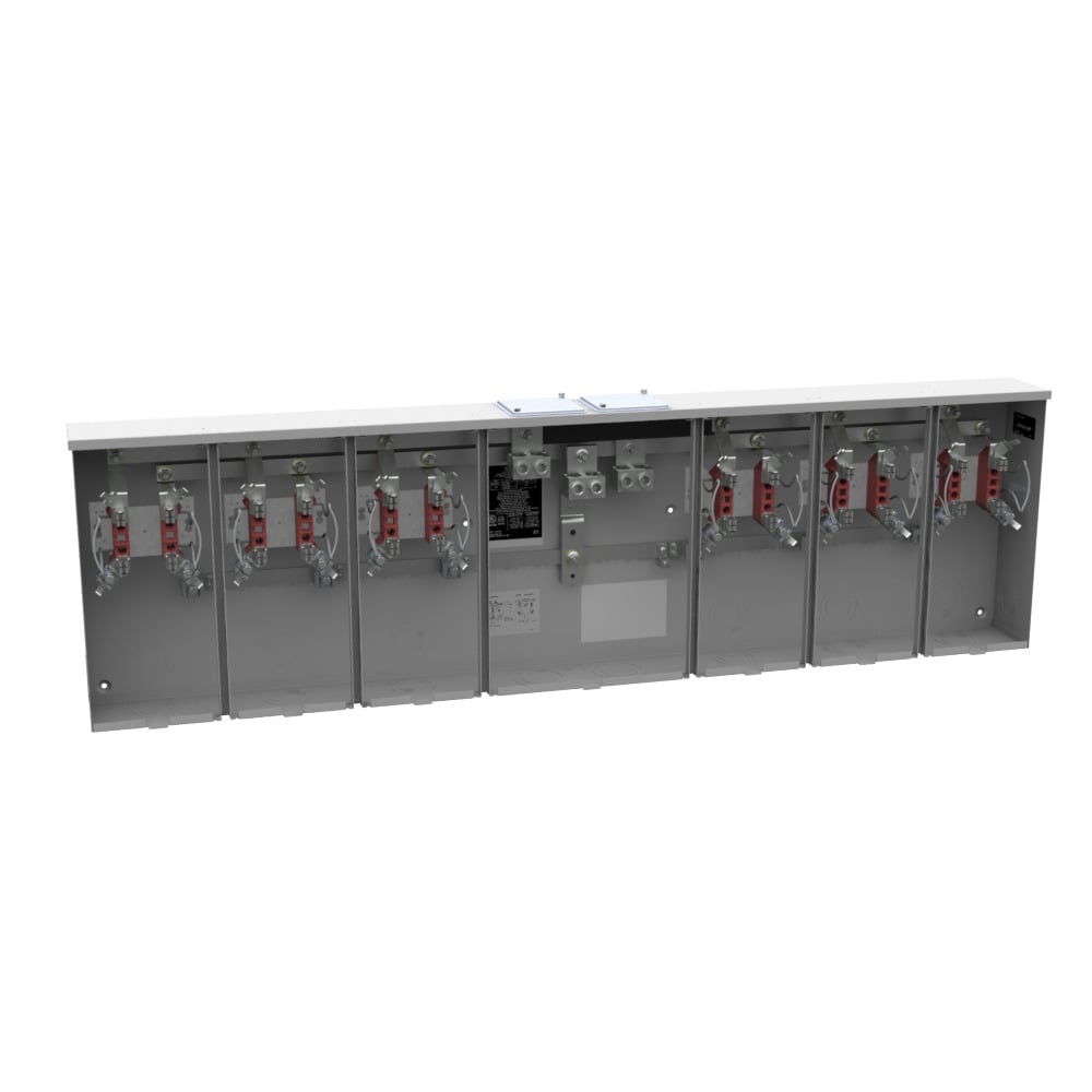 U1256-X-QG-KK-K4 4 Term, Ringless, Large Closing Plate, Quadplex Ground, Horn Bypass, 6 Position, Double Connector, 2-600 kcmil