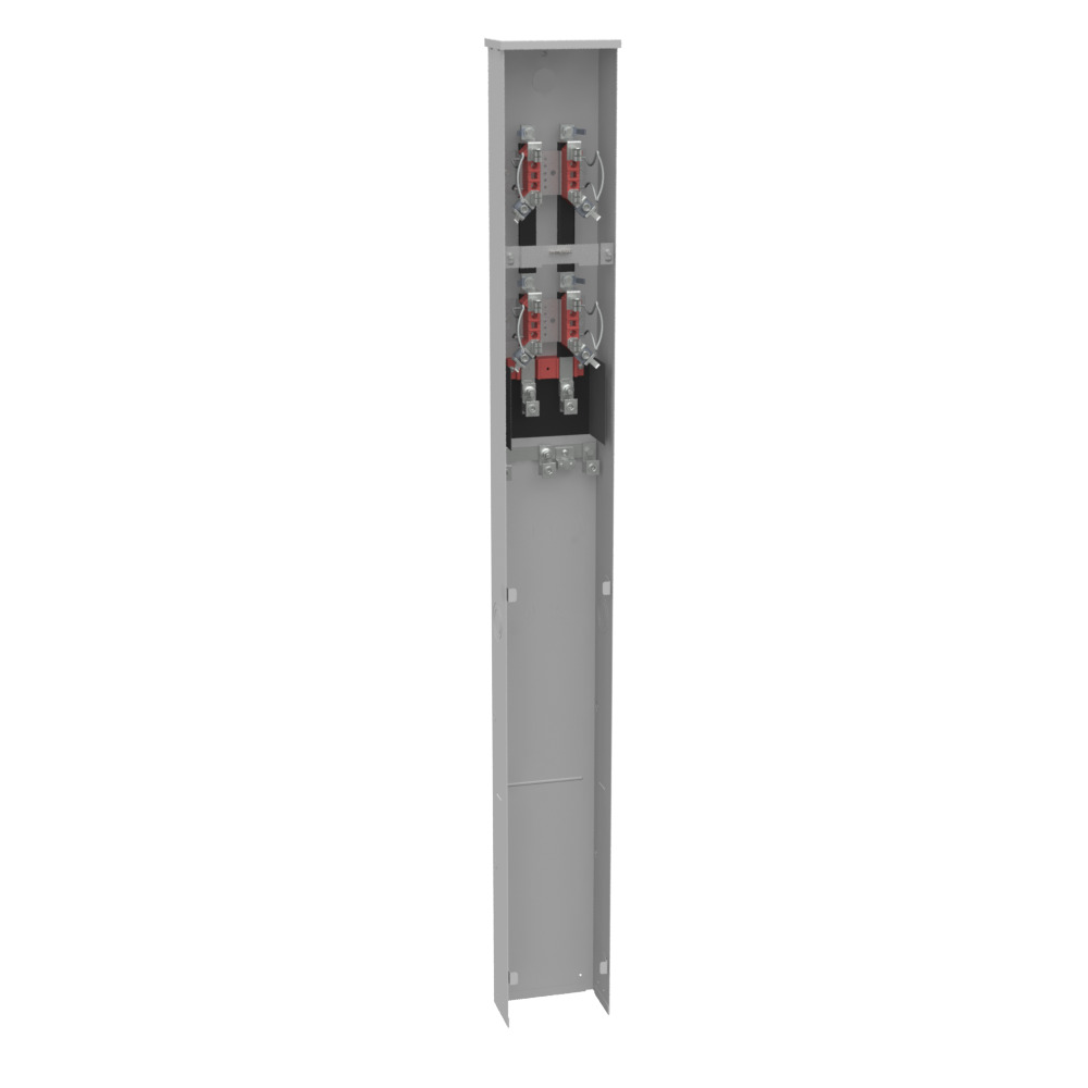 U1783-O-KK Meter Socket, 200 Amp, 1 Phase, Ringless, Horn, 4 Term, 2 Position, UG, 240V, Single Pedestal Direct Bury