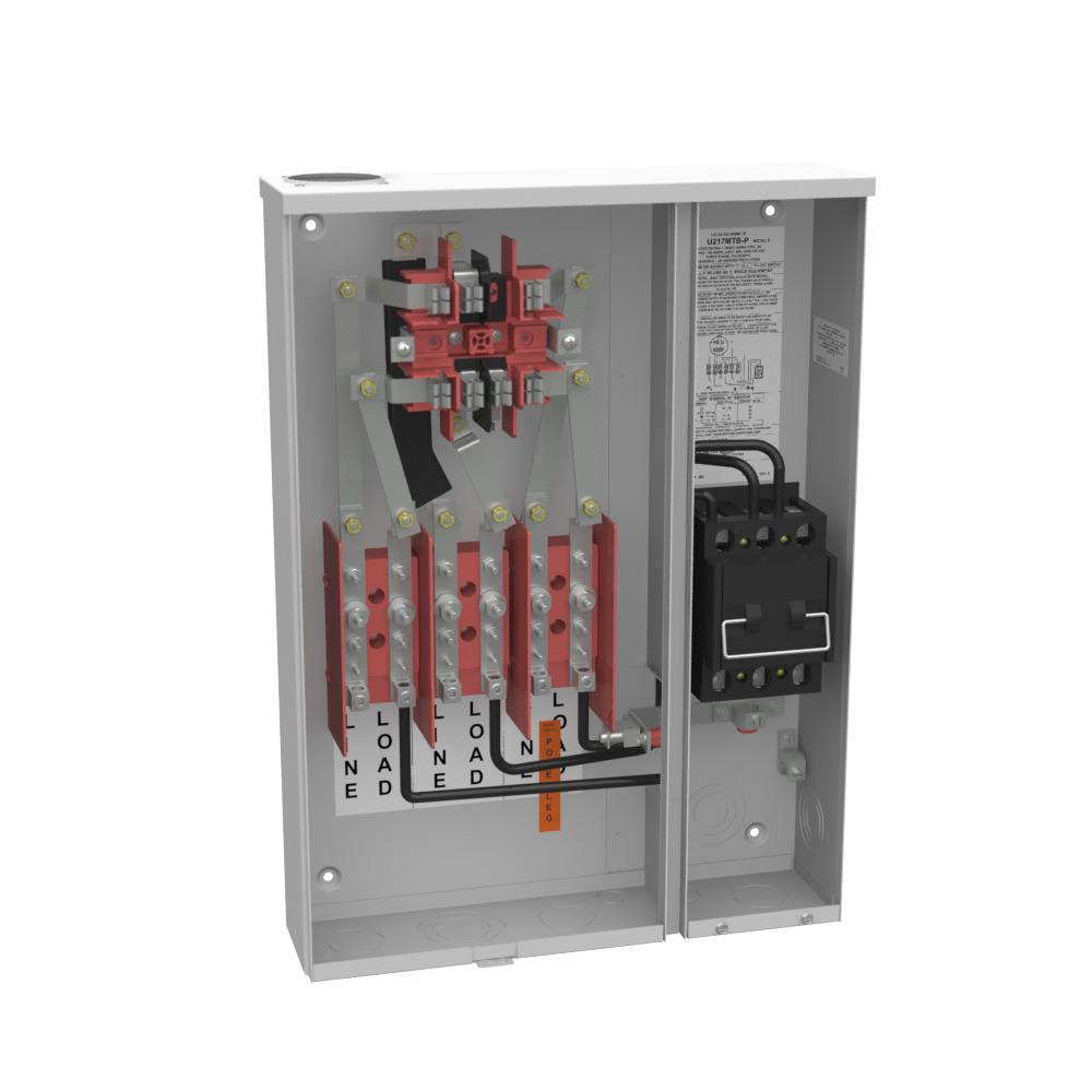 U217MTB-P48 7 Term, Ringed, Small Closing Plate, Link Bypass, 1-100 Amp, Main Pullout, 480V
