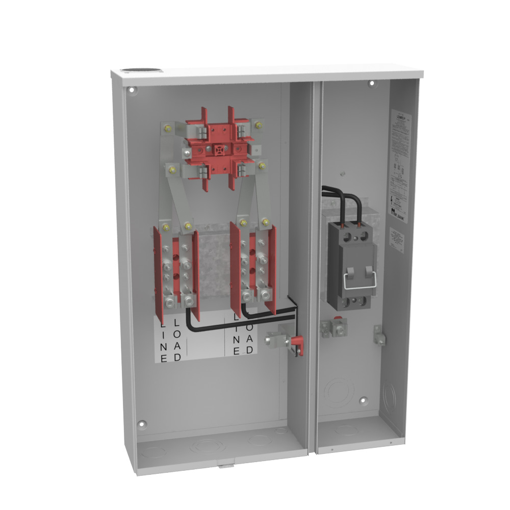 U224MTB-P48 4 Term, Ringed, 2 Small Closing Plate, Link Bypass, 1-200 Amp, Main Pullout, 480V, UG