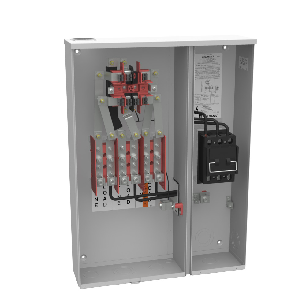 U227MTB-P48 7 Term, Ringed, Small Closing Plate, Link Bypass, 1-200 Amp, Main Pullout, 480V